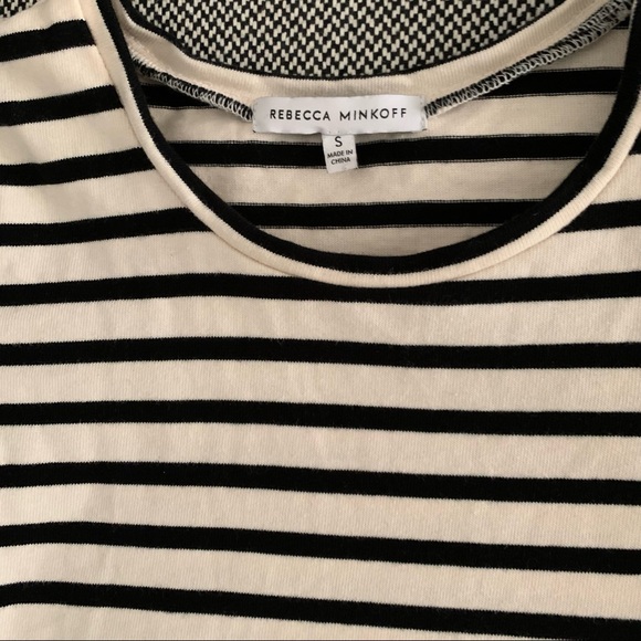 Rebecca Minkoff Talia Striped Puff Sleeve Top - Picture 3 of 4